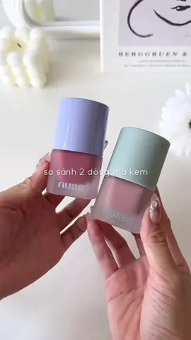 So sánh 2 dòng má kem của Nuse Dòng liquid 07 plum pot Dòng mousse 04 solid mauve #liquidblush #blush #nuse #mahong #makeup #viral 