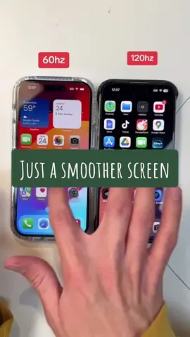 Basically just a smoother display no? #iphone #iphone15 #iphone15pro #apple #comparison #Tech #techtok #worthit #review 
