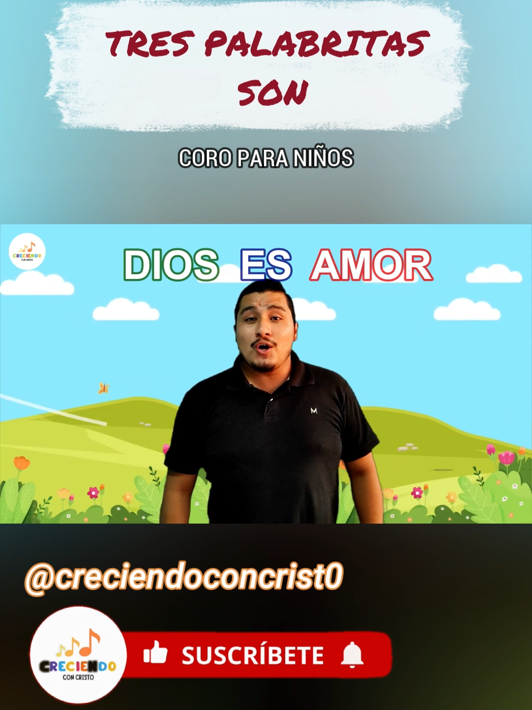 Coro para Niños | TRES PALABRITAS . . #Dios #coros #niños #cristianos #amor