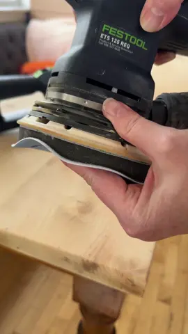 How to sand rounded parts and edges? Use the interface pad!  #sanding #festool #tips #howto @Festool Canada 
