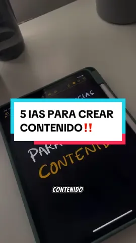 5 Inteligencias artificiales para creadores de contenido! Guárdalas para usarlas en tu próximo proyecto😉  #marketingdigital #marketingtips #herramientasdigitales #emprendedores #ia #redessociales #creadores 