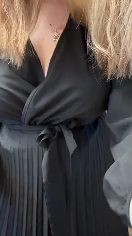 I got this gorgeous dress from the tiktok shop and it is so silky! #TikTokShop #dress #funeraldress #pleated #pleats #blackdress #modestdress 