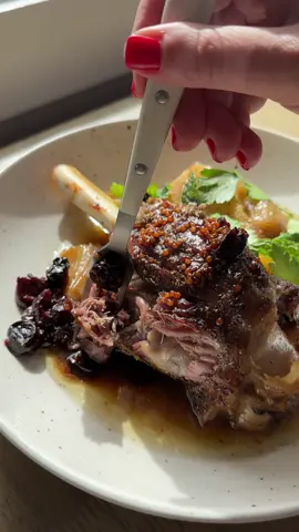 slow roasted lamb shanks and parsnips 