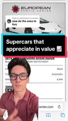 Replying to @yoboiskiiny which of these appreciating supercars would you buy? #ferrari #cartok #carlover #supercar #LearnOnTikTok #fyp 