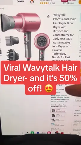 The viral wavytalk hair dryer is on a steal right now! 🔥It has attachments that work wonders for curly, straight and African American hair! RUN! 😍 #blackhairtiktok #blackhairstyle #hairdryer #blowdry #wavytalk #flashsale #trending #tiktokshopspringsale 