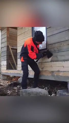 I built a tiny LOG CABIN in my backyard. Part 2 #bushcraft  #build  #camp  #camping  #survival  #shelter  #wildlife  #Outdoors  #outdoor  #viral  #fyp  #foryou