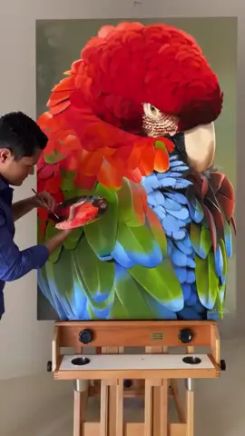 🎨Arte🖌️... #pintura #art #painting #paint #arte #arara #araraazul #artist  Créditos: Art Gallery