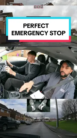 GOOD STOPPING & GOOD OBSERVATIONS BEFORE MOVING OFF #drivingtest #emergencystop 