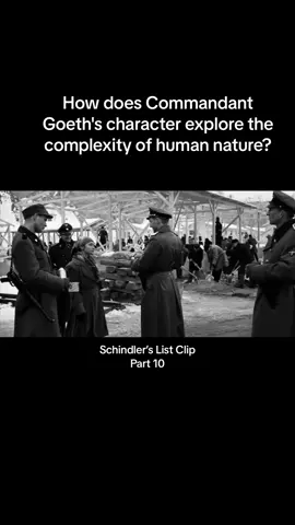 In this scene from 'Schindler's List,' Commandant Amon Goeth demonstrates a harrowing display of authority and cruelty as he probes Jewish women as they complete grueling work in the concentration camp. He additionally orders the murder of a Jewish engineer in charge of construction of the barracks. This scene serves as a stark reminder of the dehumanizing effects of war and the absolute power wielded by those in command. It teaches us about the depths of human depravity in times of conflict and the urgent need to confront such atrocities. #SchindlersList #BeAVoice #IAmAVoice #SixMillionVoices 