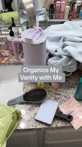 Much needed.  #organization #vanityorganization #fyp #CleanTok #makeup #skincare #bathroomorganization 