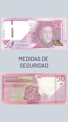 Conoce las medidas de seguridad del billete de 50 soles. #BCRP#seguridad #billetes