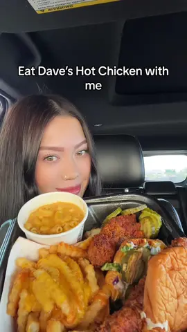 Eat daves hot chicken with me ❤️‍🔥  @Dave’s Hot Chicken  chicken sandwich and tender combo with cheese fries and mac and cheese !    Not my baby hairs sticking out 😭🤚🏻 #daves #daveshotchicken #mukbang #mukbangeatingshow #eatwithme #eatingsounds #friedchicken #chickentenders #spicychicken #asmr #asmrmukbang #eatwithme #eating #viral #fyp #asmrvideo #asmrsounds #daveshotchickenreview #daveshotspicychickensandwich #daveshotchicken #eatingasmr 