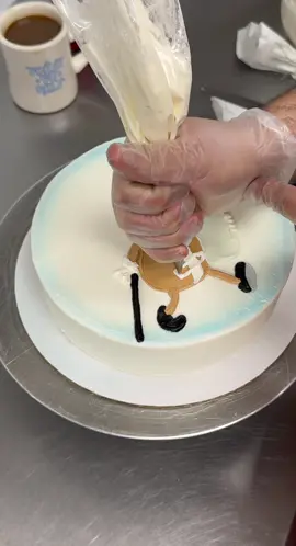I can never look at a peanut the same after this cake 🙃 #celebrationcake #fyp #bakerlife 