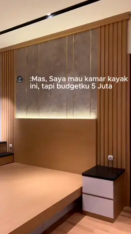 Bisa sih bikin interior kamar budget 5 juta.  Tapi kalau mau persis kayak itu ya 