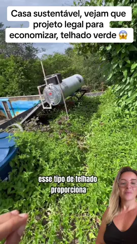 Casa sustentável, vejam que projeto legal para economizar, telhado verde. 😱 #casasustentavel #sustentabilidade #curiosidades #economia #dicaslegais #engenharia #engenheiracivil #construçoes 