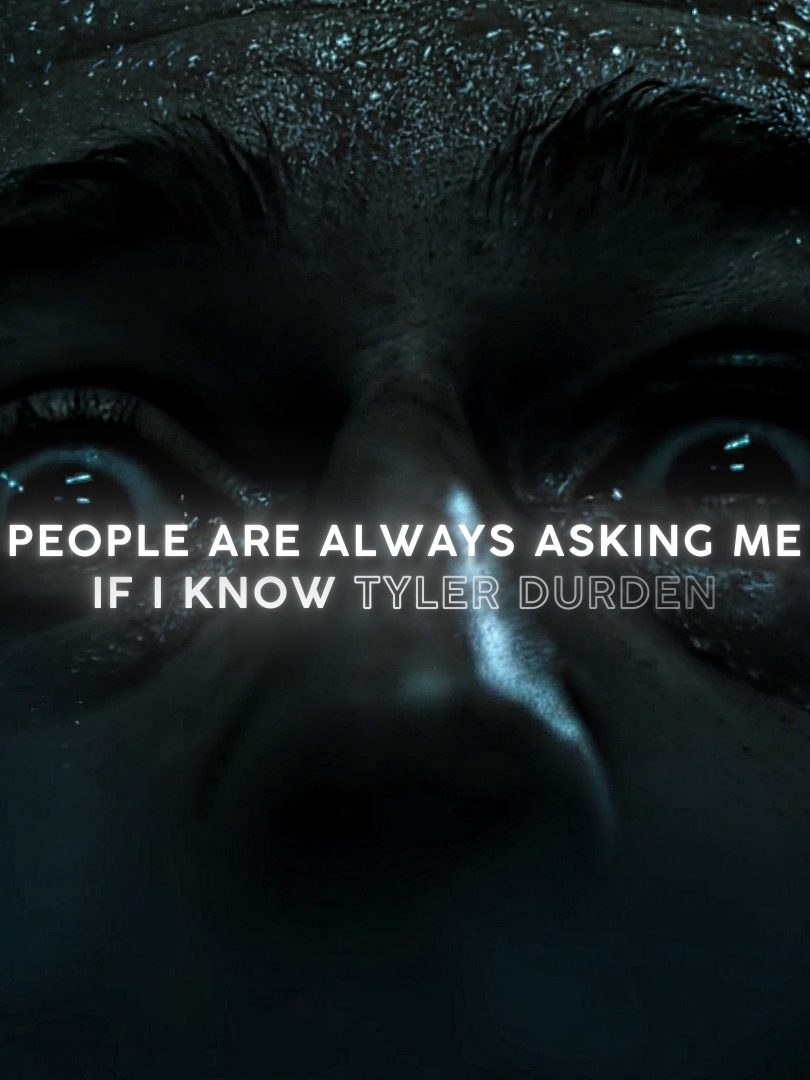 Why do people think that i'm you ? | ib@the.crow00  #tylerdurdenedit #bradpitt #fightclubedits #fightclub #bradpittedit #thenarrator