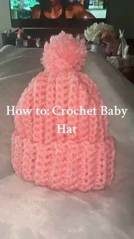 How to: Crochet Baby Hat! Super easy!#knittingtutorial #craft #crochet #knittingtiktok #babyhat #crochettiktok #crochetersoftiktok 