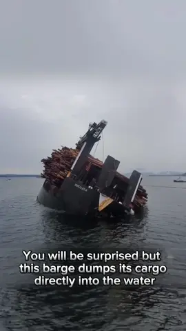 Did you know about this? Log barge 🧐 #barge #facts #maritime #ship #vessel #boat #CapCut 