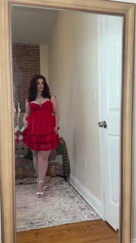 Viral @adeirlina dress on a midsized body❤️ I love this dress so much!! #pinterestoutfit #pinterest #midsize #midsizefashion #reddress #creatorsearchinsights 