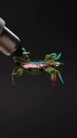 Let’s tie a blue crab to welcome spring 💙  Fly: Alphlexo crab (blue variant) Tied by: Erin Hyde OG creator: Alec Gerbec Target species: Permit, bonefish, triggerfish Mustad 3407-DT hook size 1 Metallic thread Dumbbell weight Brush-on super glue Body tubing Nylon thread Velvet chenille fine  Flex UV glue UV cure nail polish Monofilament 40lb test UV cure top coat Thick UV glue #flytying #flyfishing #permitfishing #satisfying #asmr 