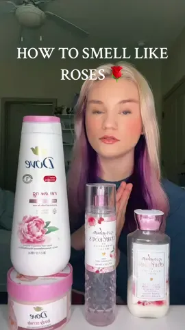how to smell like roses! 🌹 #SelfCare #bodycare #howtosmelllikeroses #howtosmellgood #roses #rosescent #dove #bbw #bathandbodyworks #scentcombos #everythingshowerproducts #everythingshowerroutine #everythingshower 