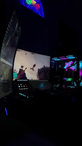 Gaming vibes 🎬                                                #chill #pcgamer #gameplay #desktop #cozyroom #computer #pcsetup #vibes #setupwars #cvwar_q8 #desktopwallpaper 
