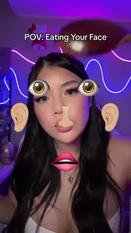 Your face is yummy 👁️👄👁️ #asmr #asmrpov #asmreatingyourface #asmrmouthsounds #pov #fyp 