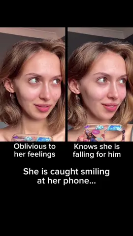 #pov She is caught smiling at her phone… #fyp 