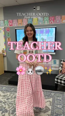 thursYAY✨🌸🐣🐰🌈🪩 #OOTD #teacher #springoutfit #amazonfinds #amazonstyle #teacherstyle #teacherootd #easter #easteroutfit #CapCut 
