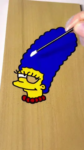 Satisfying Art - Marge #satisfying #asmr #simpsons 