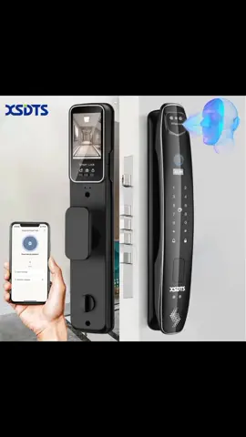 3D Face Smart Door Lock Security Camera Monitor Intelligent Fingerprint Password Biometric Electronic Key Unlock #3d #face #foryou #viral #unitedarabemirates🇦🇪 