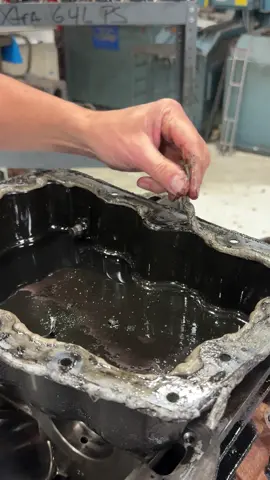 Ford 6.7 Power stroke engine taken down by a poor silicone gasket installation #ford #fordtrucks #enginebuild #enginebuilding #autoshop #carrepair 