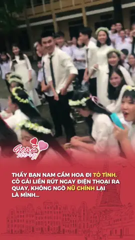 Thấy bạn nam cầm hoa đi tỏ tình, cô gái liền rút ngay điện thoại ra quay, không ngờ nữ chính lại là mình. #xuhuong #fyp #viral