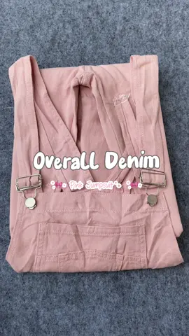 Overall denim pink jumpsuit #overalldenimpinkjumpsuit #overalljumpsuit #overalldenim #bajukodokwanita 