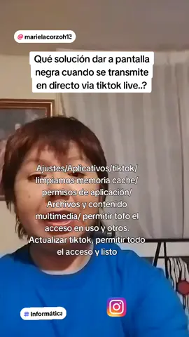Que solución dar cuando pantalla se pone oscuro y no tenemos acceso y pasa cuando transmitimos en directo en tiktok live #informática 