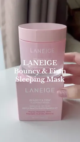 ลาเนจสูตรสีชมปูวว 💖🌸 Bouncy & Firm Sleeping Mask เป็นมาส์กหน้าแบบไม่ต้องล้างออก มาส์กข้ามคืนได้เลย หน้านุ่มเด้งมากค้าบ แล้วกลิ่นผ่อนคลายมากกก เนื้อคือซึมไว เป็นอีกกระปุกที่ต้องมีเลยย #ใช้ดีบอกต่อ #laneige #ลาเนจ 