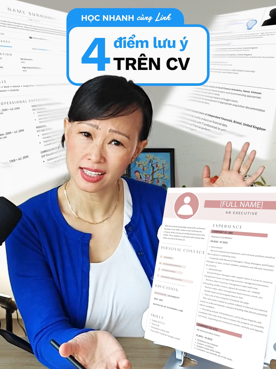 Linh sẽ chia sẻ một số điểm cần lưu ý để cải thiện thêm cho CV của bạn nhé! #fyp #xuhuong#LearnOnTikTok#phattriensunghiep#linhthaiofficial