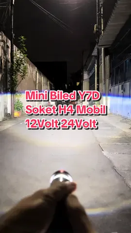Y7D soket H4 Mobil 12-24Volt,,, Pasang gampang cahaya seperti biled🥵 #y7d #minibiled #miniprojector #lampuh4 