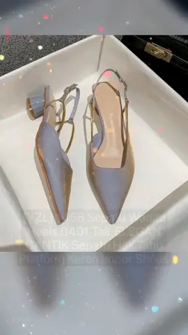 [YZL] 1456 Sepatu Wanita Heels Hak Tahu 0401 Tali  ELEGAN CANTIK Sepatu Hak Tahu Platform Pesta Kerja Keren Impor Shoes #JelajahRamadan #RamadhanEKSTRAseru #buruanchekout🛒🛍️💸 