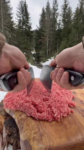 Do you like meat? 🥩🌲 #outdoorcooking #cookingasmr 