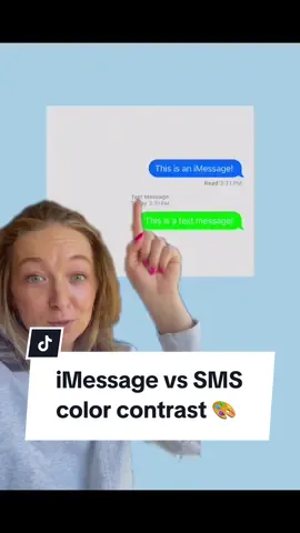 Color Accessibility: iMessage vs. SMS 🎨💚💙 #colorpalette #colorpalettes #graphicdesign #graphicdesigner #imessage #ux #uxdesign 
