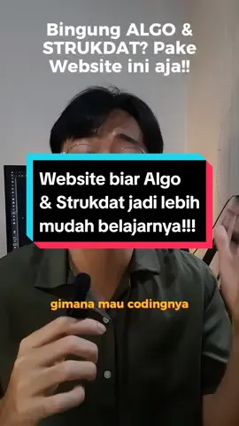 Siapa yang ngerasa algo dan strukdat tuh susah bgt??? Website ini mungkin bisa bikin jadi jauh gampang!! #teknologiinformasi #ngoding #programmerindonesia #informatika #algoritma
