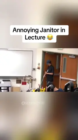 Annoying Janitor in Lecture 😂 #fyp #foryou #funny #prank #leccture #viral 