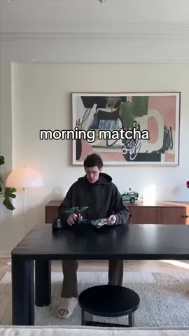 some chill friday vibes with morning matcha and the cherry blossom lego bonsai #morningroutine #matcha #matchalatte #homecafe #lego #legobonsai