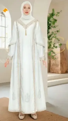 ARALLUCE.ID • Dress abaya putih mewah dan elegan - Gamis putih wanita terbaru Muslim Lebaran under Rp194.500 #outfitlebaran2024 #dresslebaran2024 #dressviraltiktok #JelajahRamadan #lebaran2024 