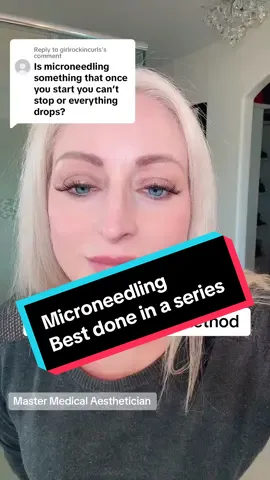 Replying to @girlrockincurls microneedling is best done in a series then you take a break. Its great to do a series once sometimes twice a year, depending on your skin. #microneedling #smoothskin #skincareover30 #skincareover40 #skincareover50 #skincareover60 