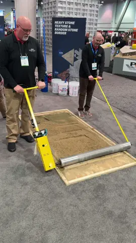 Check out this spin screed that runs off the Makita 36v right angle drill • Followed by Rock N Roller laying down a brick pattern. Both tools are @marshalltowncompany . . . #tools #construction #concrete 