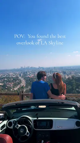 This is Jerome C. Daniel Overlook! Best overlook to watch the Downtown LA Skyline 🏙️  📍7036 Mulholland Dr, Los Angeles, CA 90068 #losangeles #thingstodola #thingstodoinlosangeles #visitcalifornia #california #downtownlosangeles #losangelesskyline
