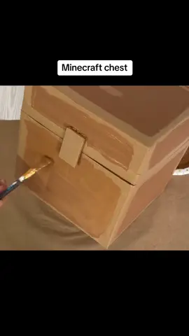 Minecraft chest out of cardboard #Minecraft #minecraftchest #craft 