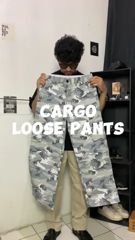 Rekomendasi Cargo Loose Pants Loreng #cargopants #celanacargo 